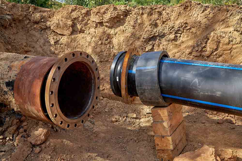 a finished trenchless repaired pipe / trenchless repair pipe a finished trenchless repaired pipe / trenchless repair pipe