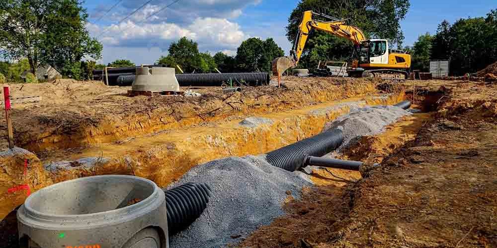 excavation project for municipal sewer repair