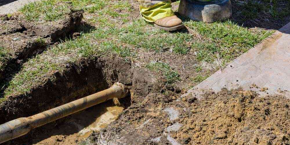 trenchless pipe lining outdoors in progress