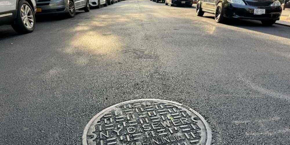 urban street or manhole to indicate municipal setting